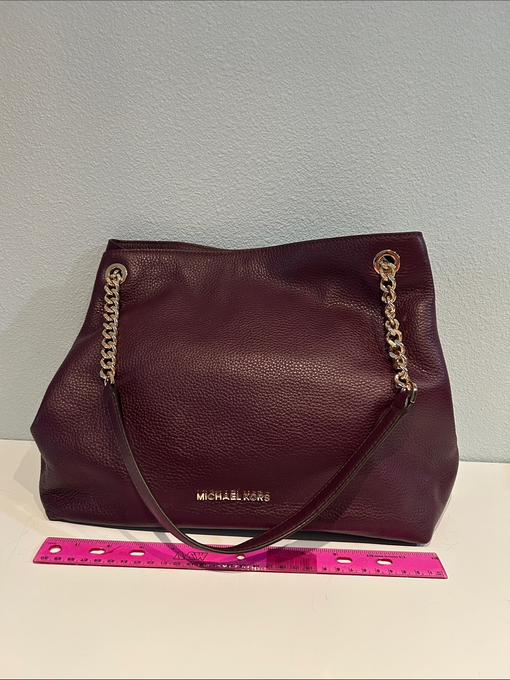Michael Kors Pebbled Leather Tote in Plum*